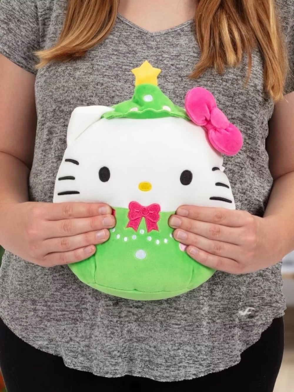 Squishmallows Original 8-Inch Hello Kitty Pine Tree